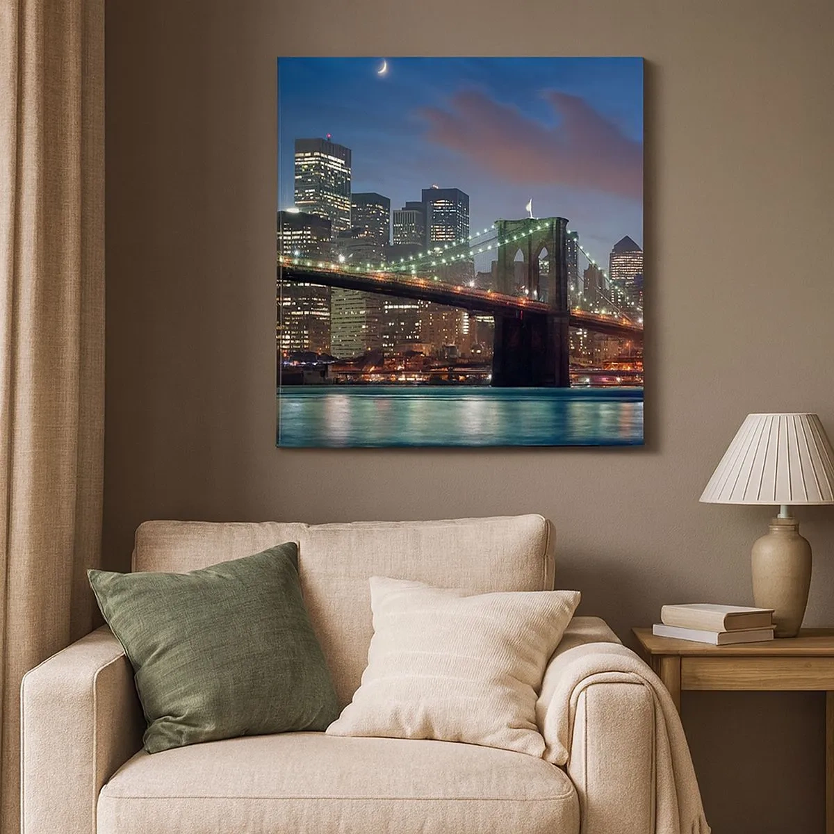 Tablou pe pânză - Noaptea iluminată - 30x30 cm