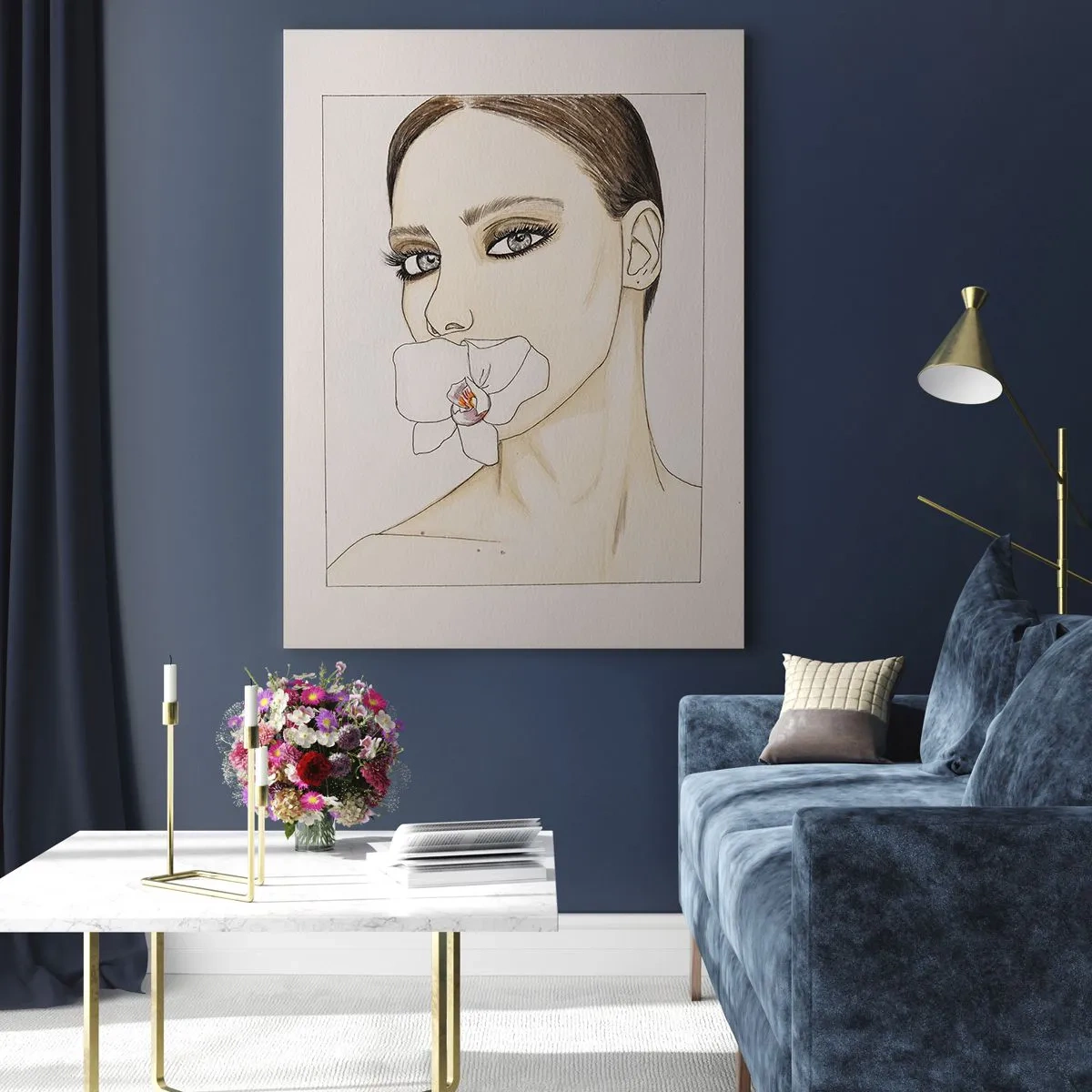 Tablou pe sticlă - Un simbol al eleganței și frumuseții - 50x70 cm