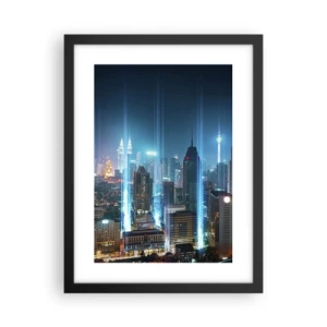 Poster în ramă neagră - Prin Berlin spre cer - 30x40 cm