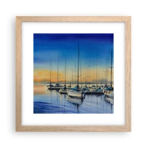 Poster în ramă de stejar deschis - Sfârșitul unei zile bune - 30x30 cm