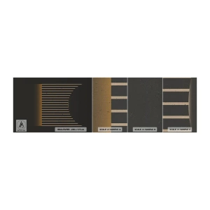 Mostră tapet Premium Canvas - Explorați întunericul - Abstracția, Bucată, Linie de arta - 100x30 cm