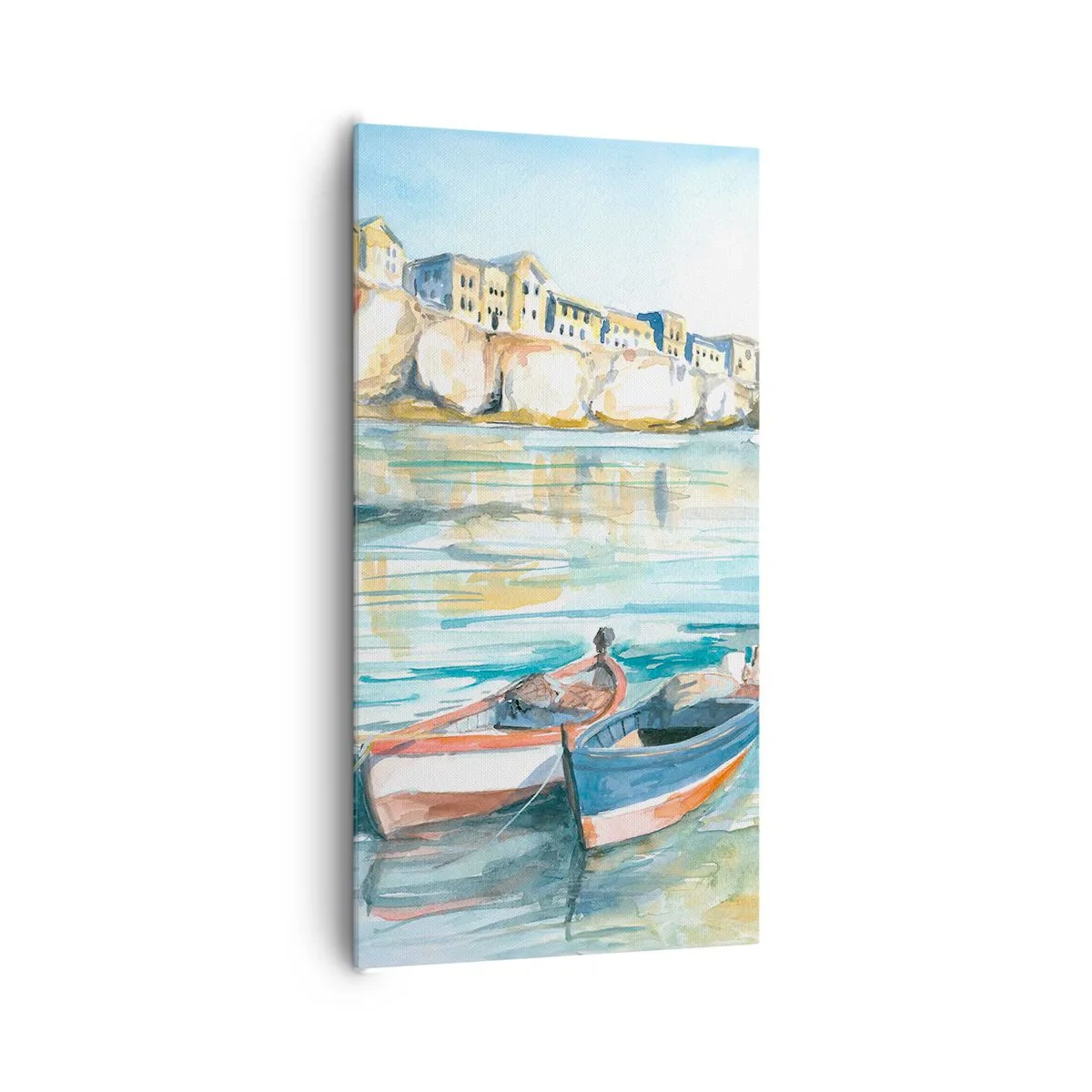 Tablou pe pânză - Peisaj în azur - 65x120 cm