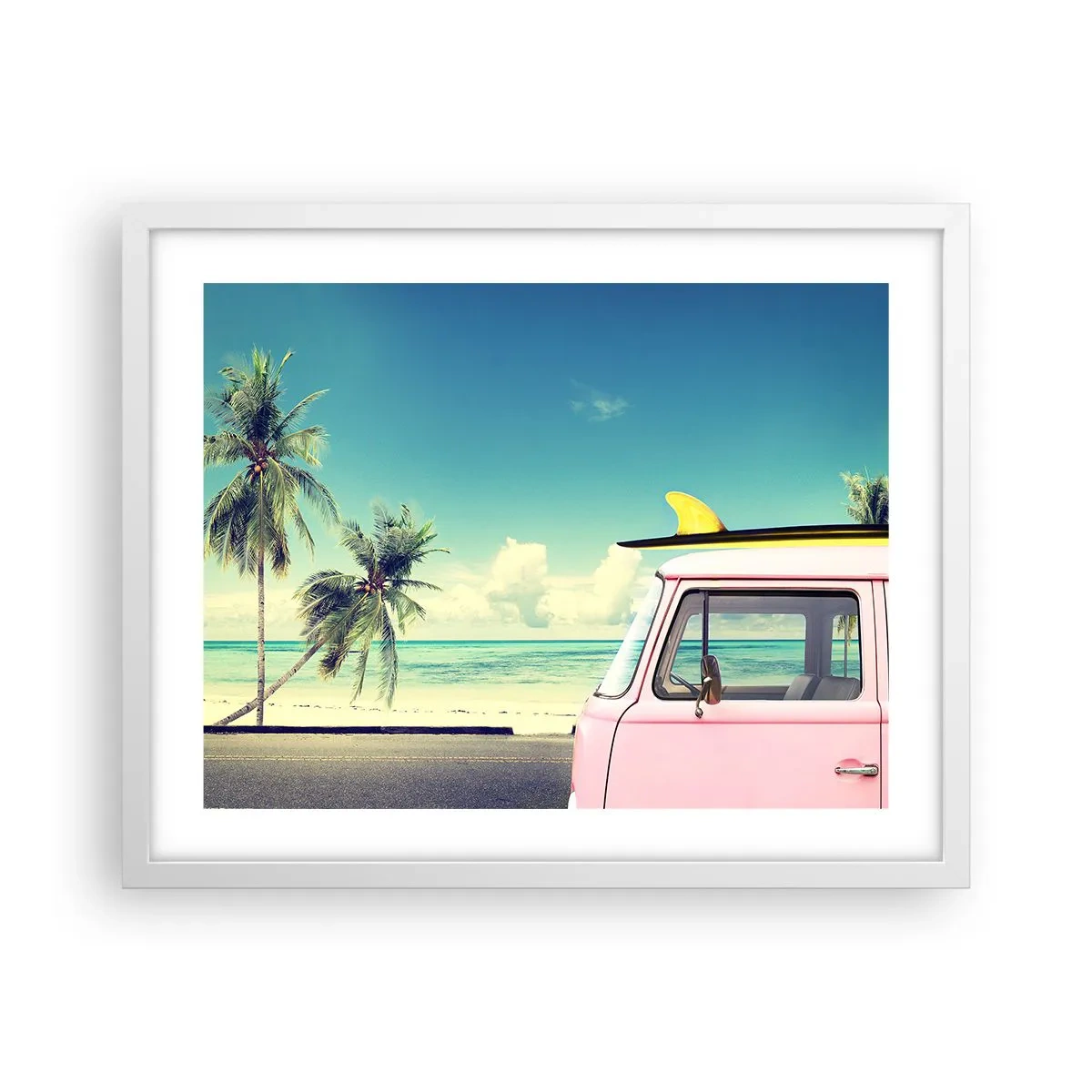Poster în ramă albă - Să înceapă vacanța - 50x40 cm