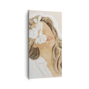 Tablou pe pânză - Printre flori în exaltare - 65x120 cm