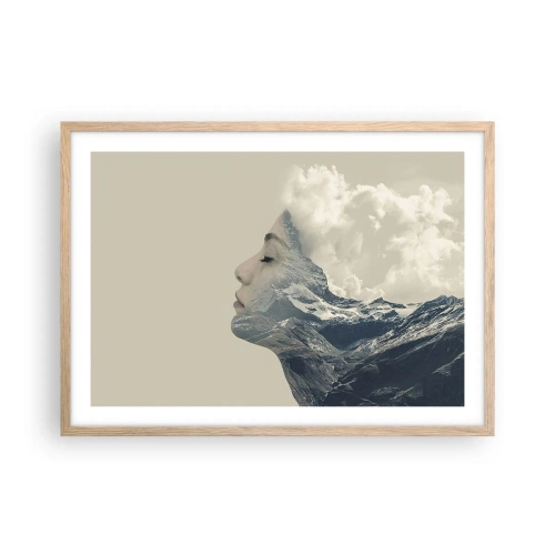 Poster în ramă de stejar deschis - Frumusețea elementelor - 70x50 cm