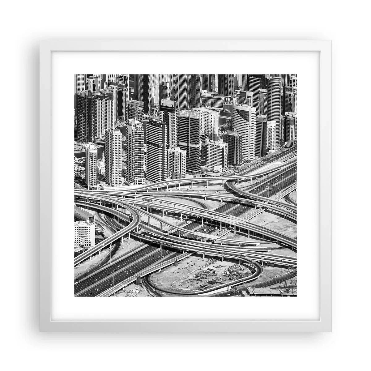 Poster în ramă albă - Dubai - orașul imposibil - 40x40 cm