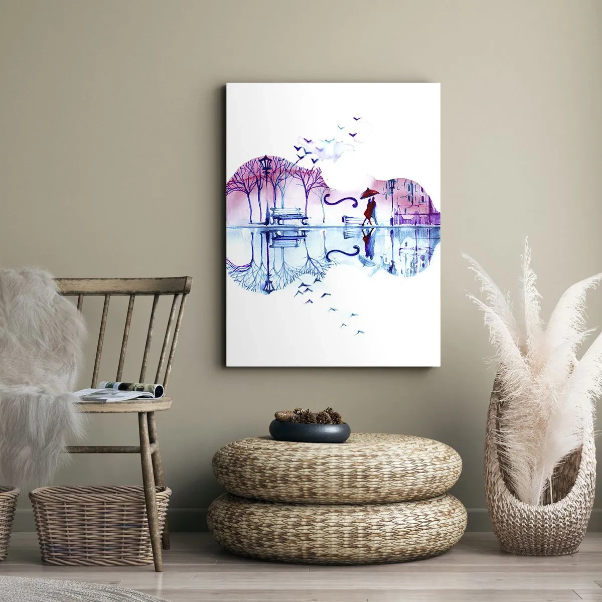 Tablou pe pânză - Îți voi aduce cântece de ploaie - 45x80 cm