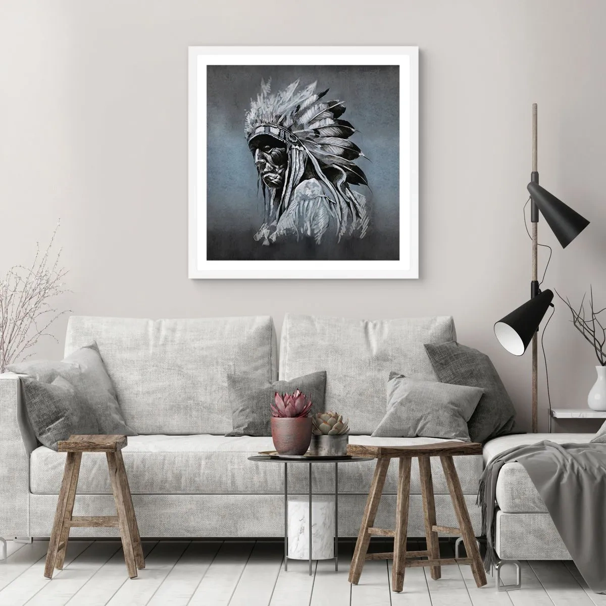 Poster în ramă albă - Înapoi la rădăcini - 30x30 cm