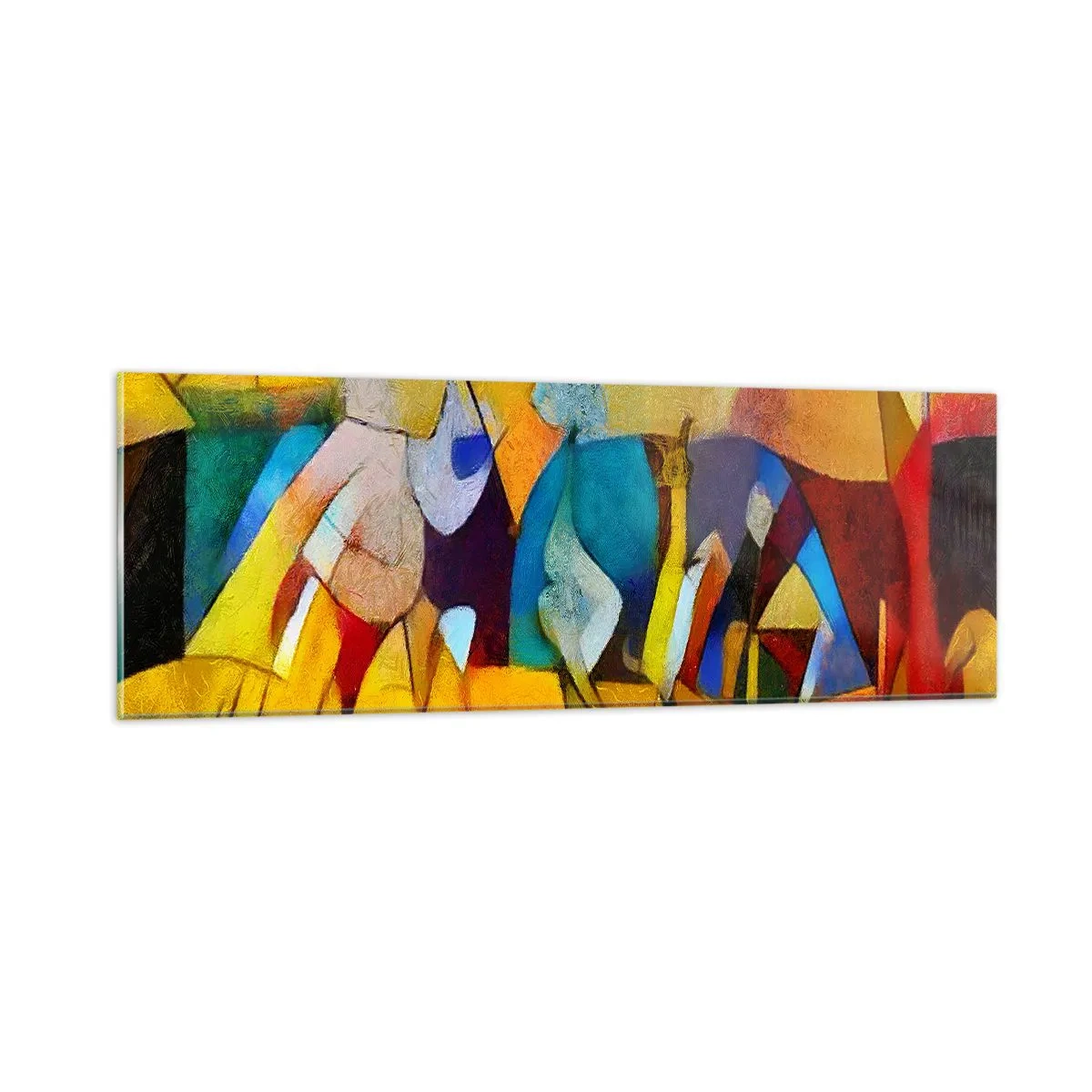 Tablou pe sticlă - Soare - viață - bucurie - 90x30 cm