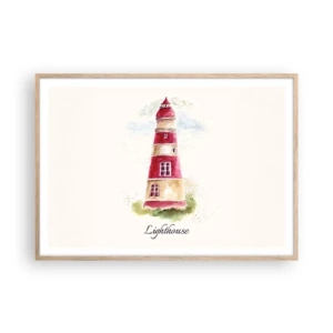 Poster în ramă de stejar deschis - Întotdeauna vreme bună - 100x70 cm