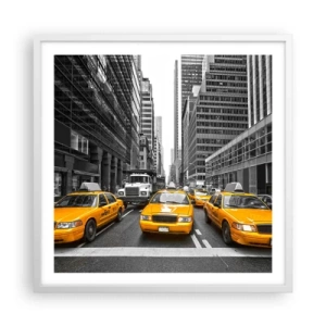 Poster în ramă albă - Noi suntem cei care colorăm orașul - 60x60 cm