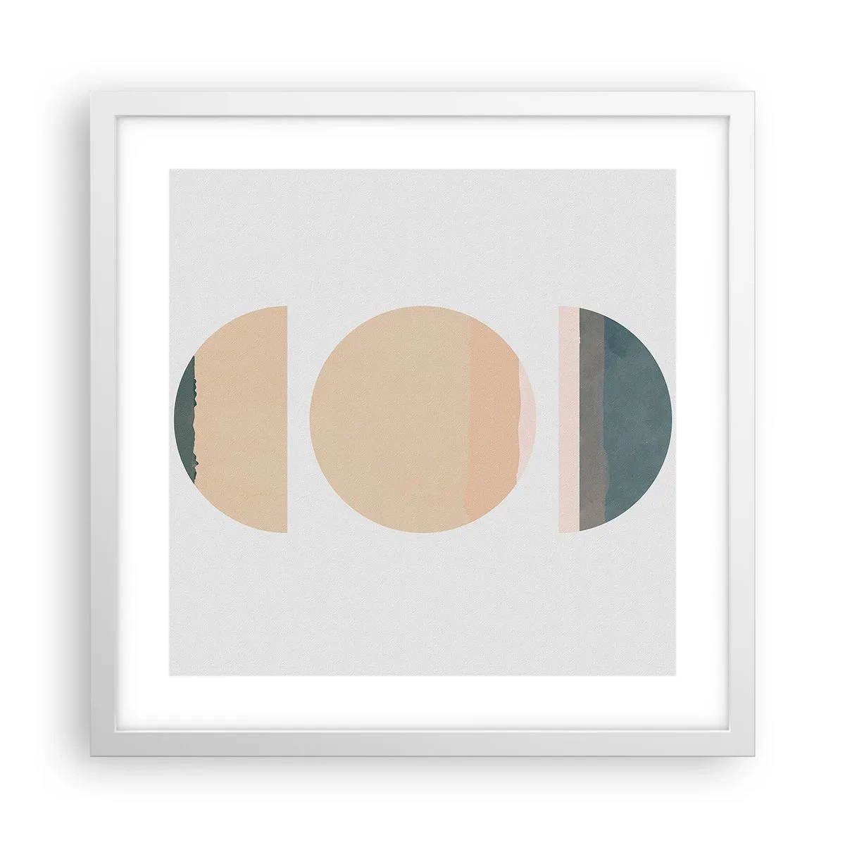 Poster în ramă albă - Roată cu roată - 40x40 cm