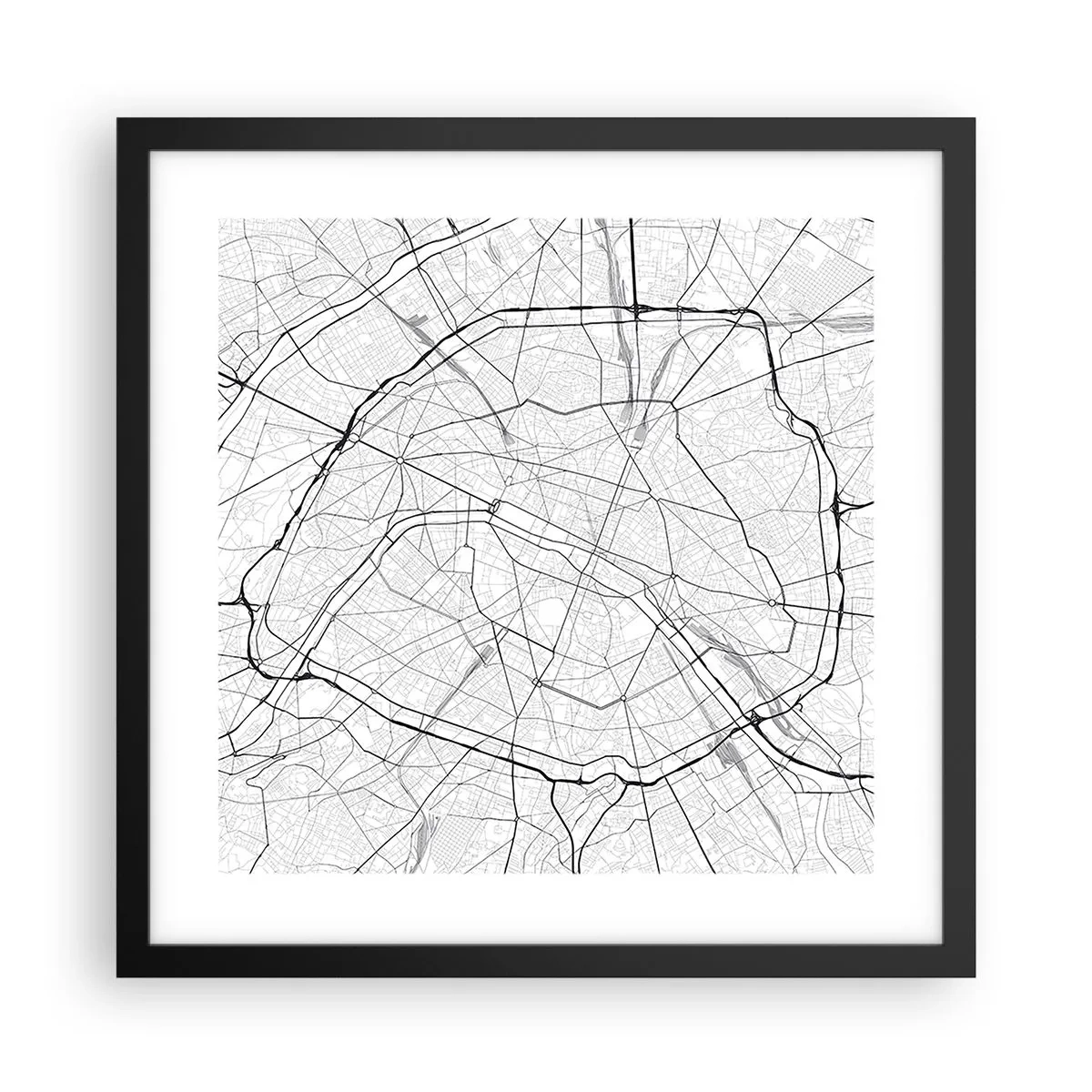 Poster în ramă neagră - Floarea Parisului - 40x40 cm