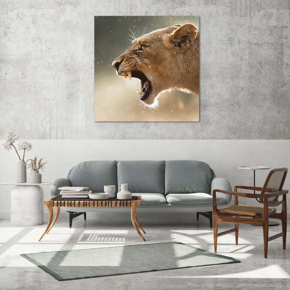 Tablou pe sticlă - Încearcă să nu asculți - 70x70 cm