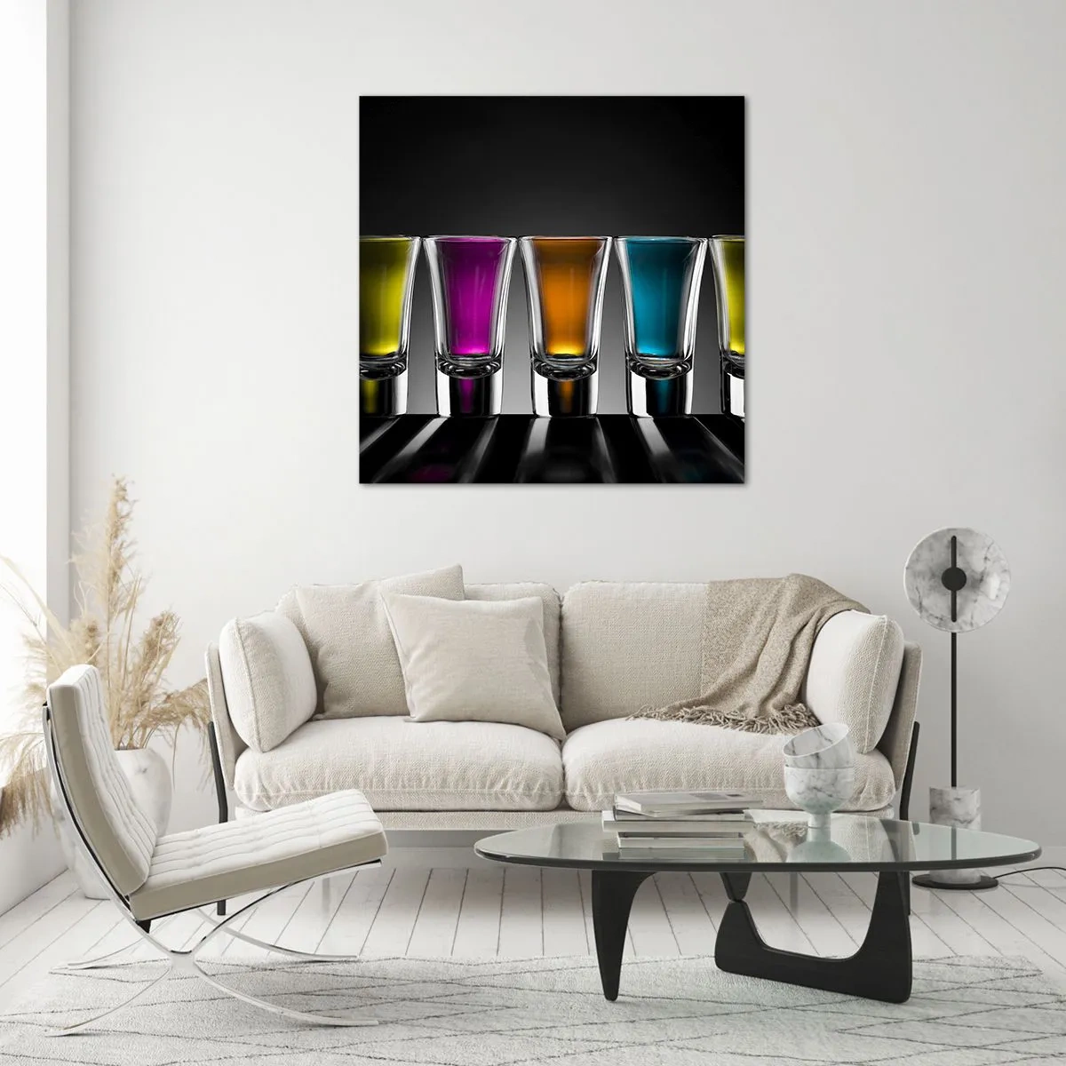 Tablou pe sticlă - Culori de bucurie - 70x70 cm