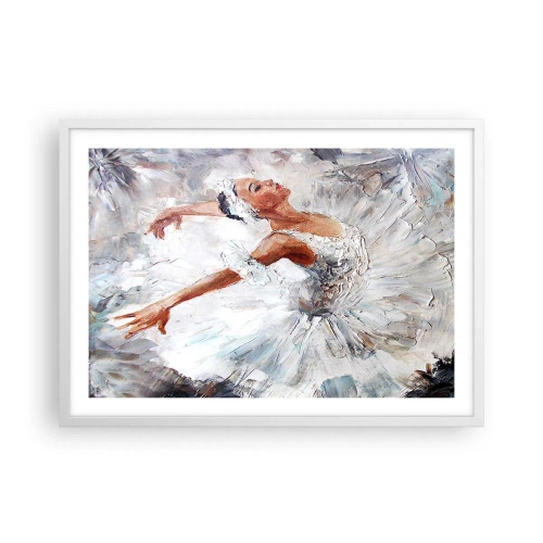 Poster în ramă albă - Moale și ușoară ca tulul - 70x50 cm