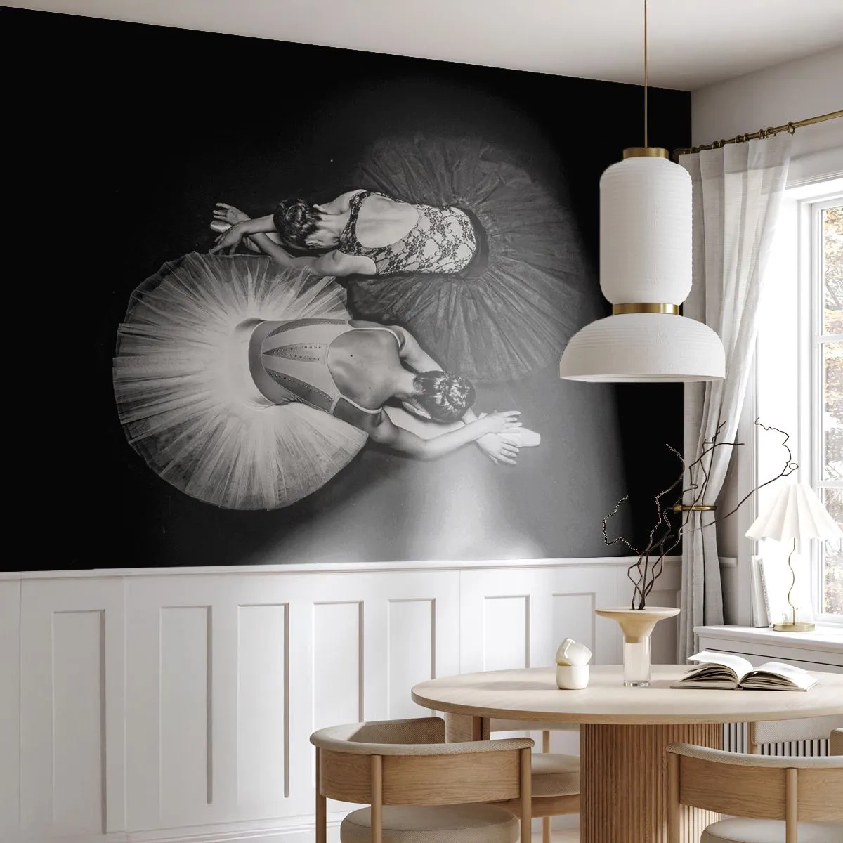 Tapet Premium Canvas - Yin și yang - echilibrul perfect - Balerină, Balet, Dans - 300x210 cm