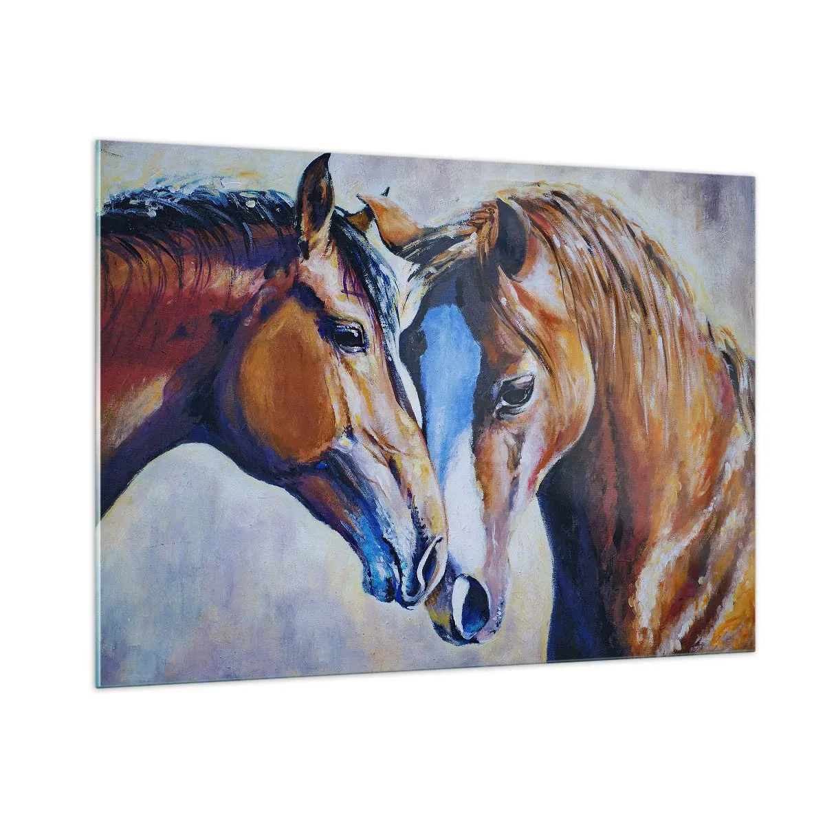 Tablou pe sticlă - Două suflete apropiate - 100x70 cm
