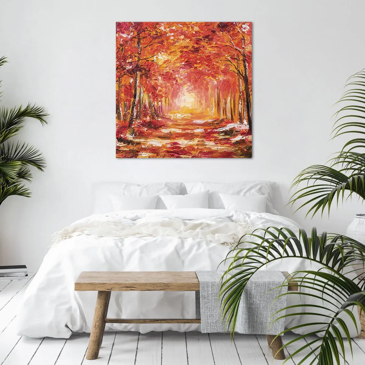 Tablou pe pânză - Pădurea de cupru - 50x50 cm