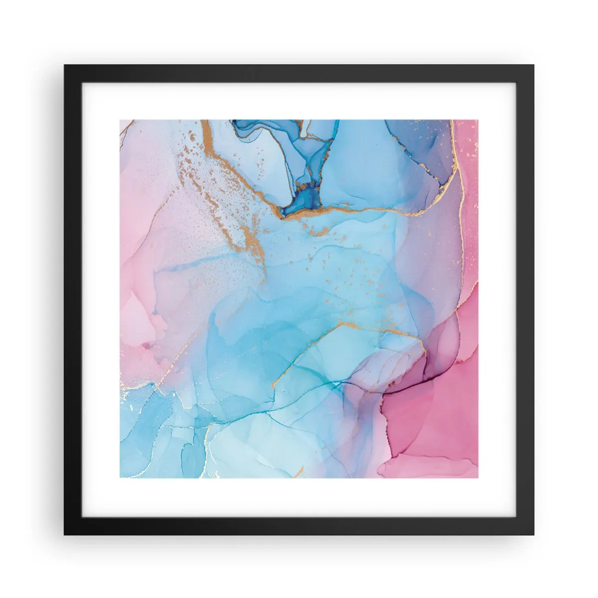 Poster în ramă neagră - Întâlnire și întrepătrundere - 40x40 cm