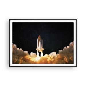 Poster în ramă neagră - Ad astra! - 100x70 cm