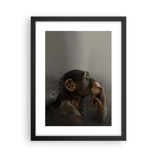 Poster în ramă neagră - Cu siguranță, gânditorul - 30x40 cm