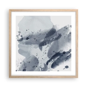 Poster în ramă de stejar deschis - Un studiu al naturii de apă - 50x50 cm