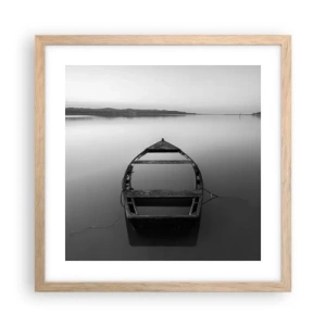 Poster în ramă de stejar deschis - Dor și melancolie - 40x40 cm