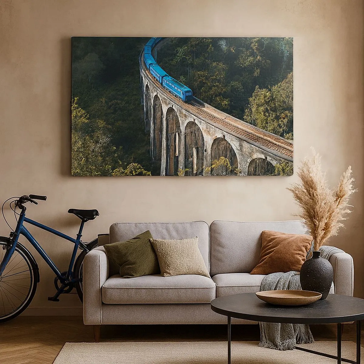 Tablou pe pânză - Cu trenul spre natură - 100x40 cm