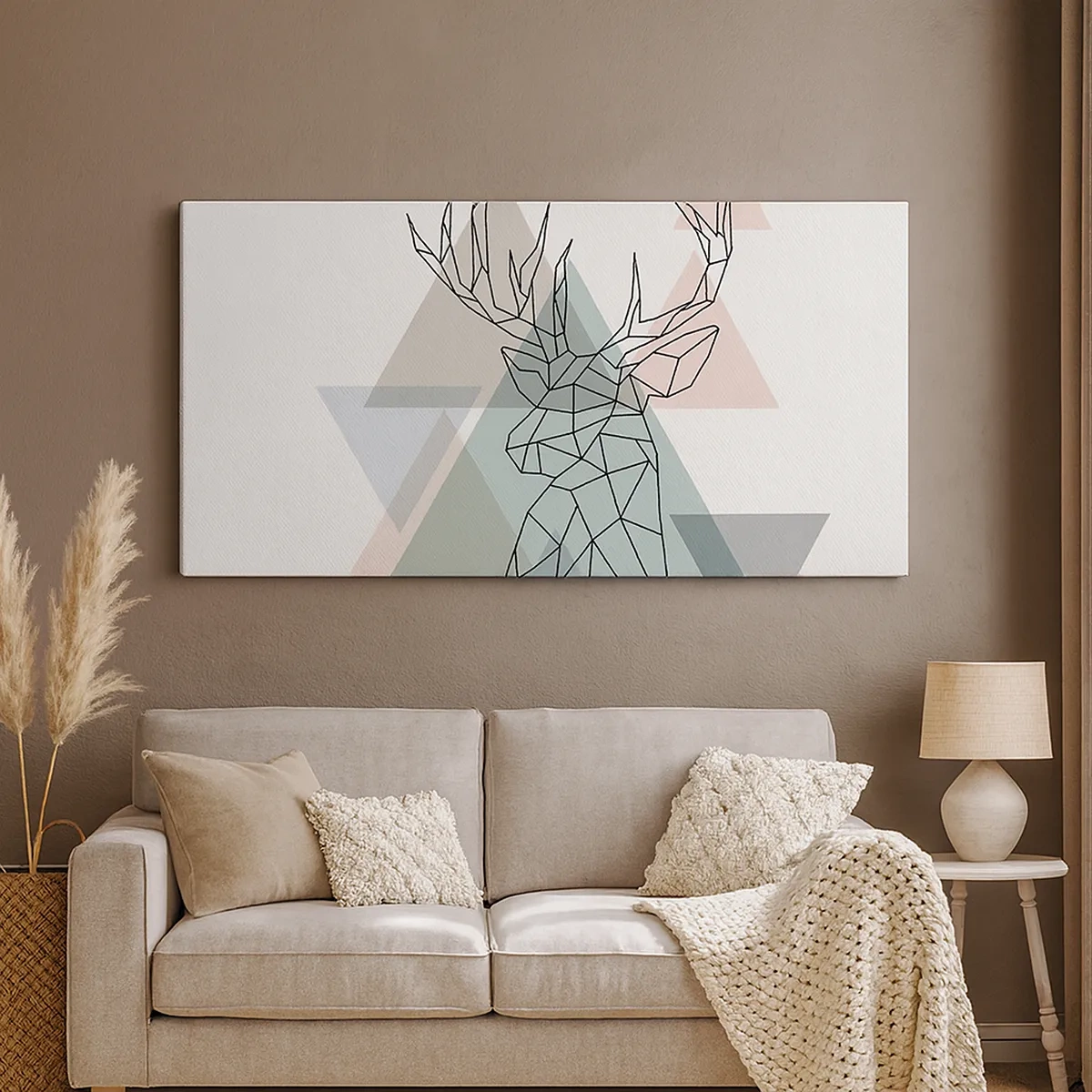 Tablou pe pânză - Într-o pădure geometrică - 30x30 cm