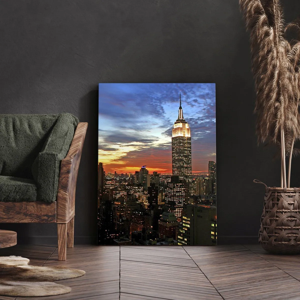Tablou pe pânză - O noapte americană luminoasă - 50x70 cm