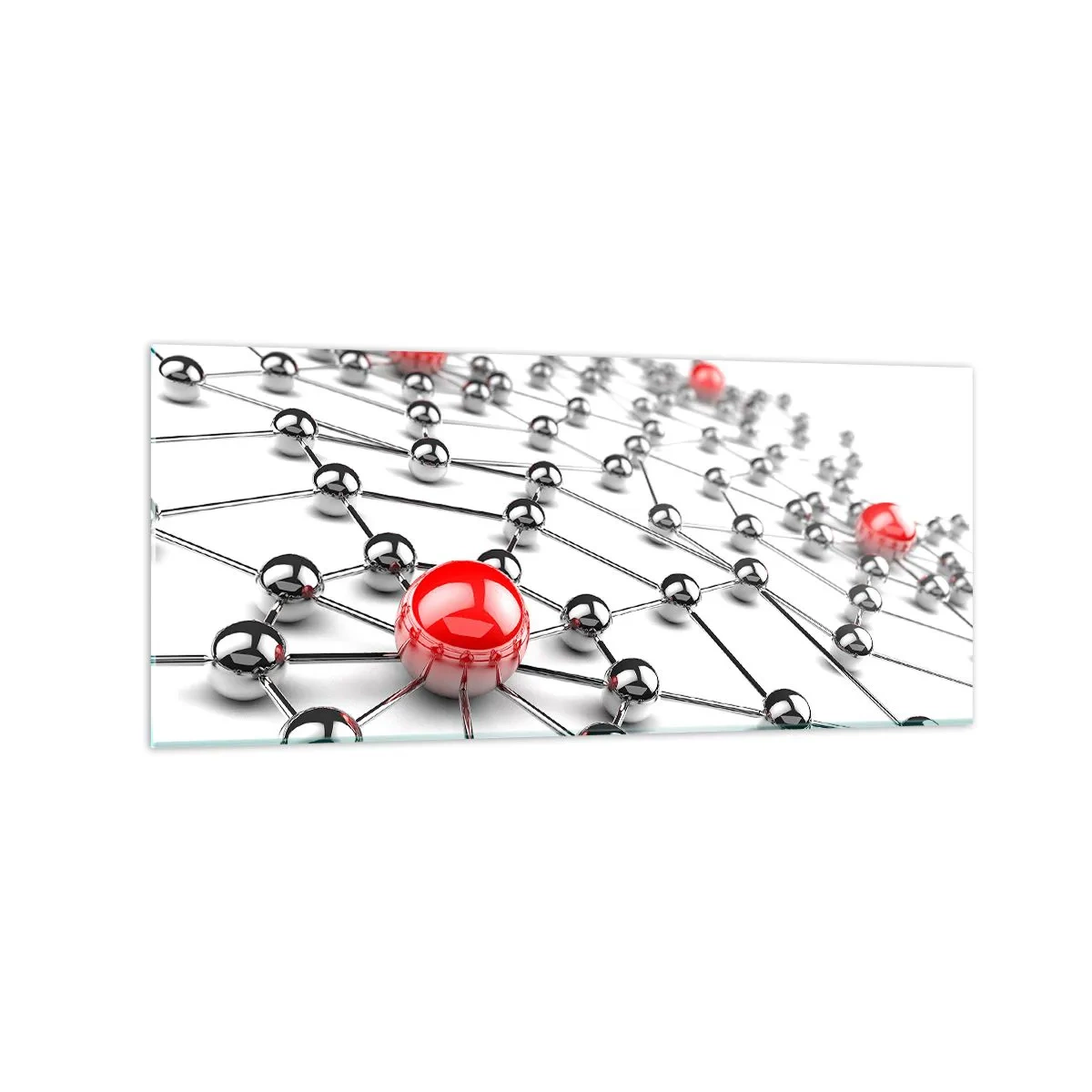 Tablou pe sticlă - Plasă de argint - 120x50 cm