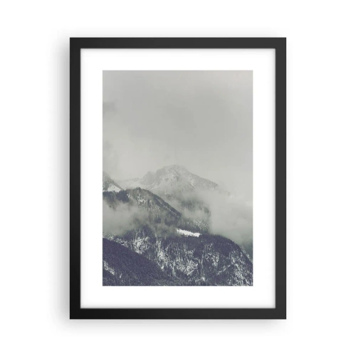Poster în ramă neagră - Valea cețoasă - 30x40 cm