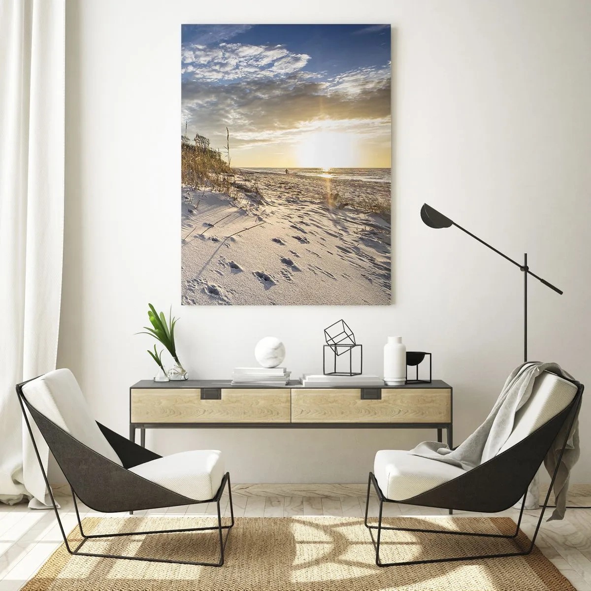 Tablou pe sticlă - Invitație la o plimbare - 50x70 cm