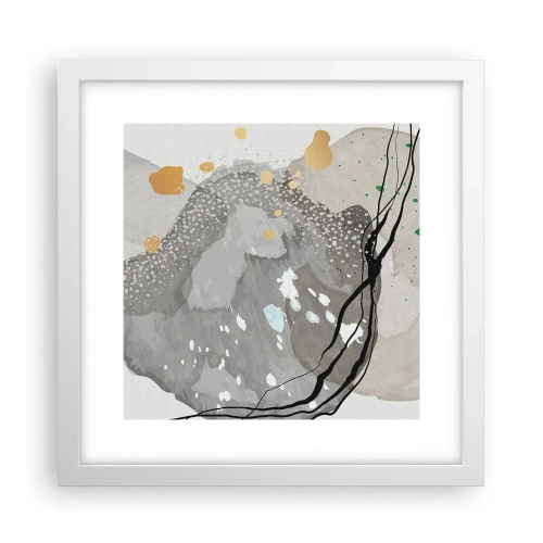 Poster în ramă albă - Compoziție organică - 30x30 cm