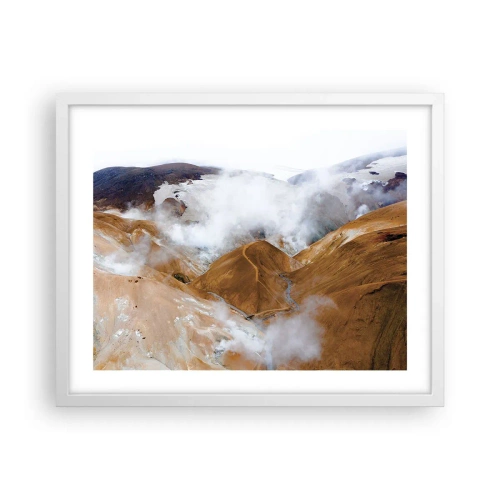 Poster în ramă albă - Frumusețea sălbatică a Islandei - 50x40 cm