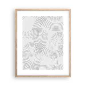 Poster în ramă de stejar deschis - Nu există o cale ușoară - 40x50 cm