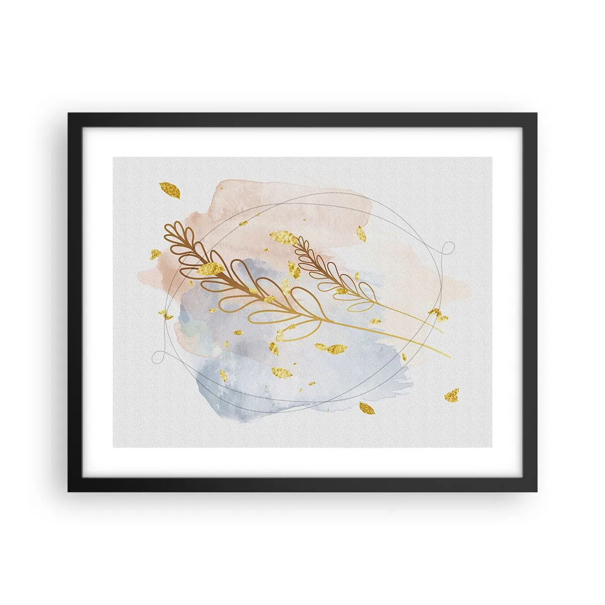 Poster în ramă neagră - Suflul de aur - 50x40 cm