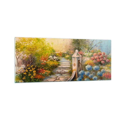 Tablou pe sticlă - În plină înflorire - 100x40 cm