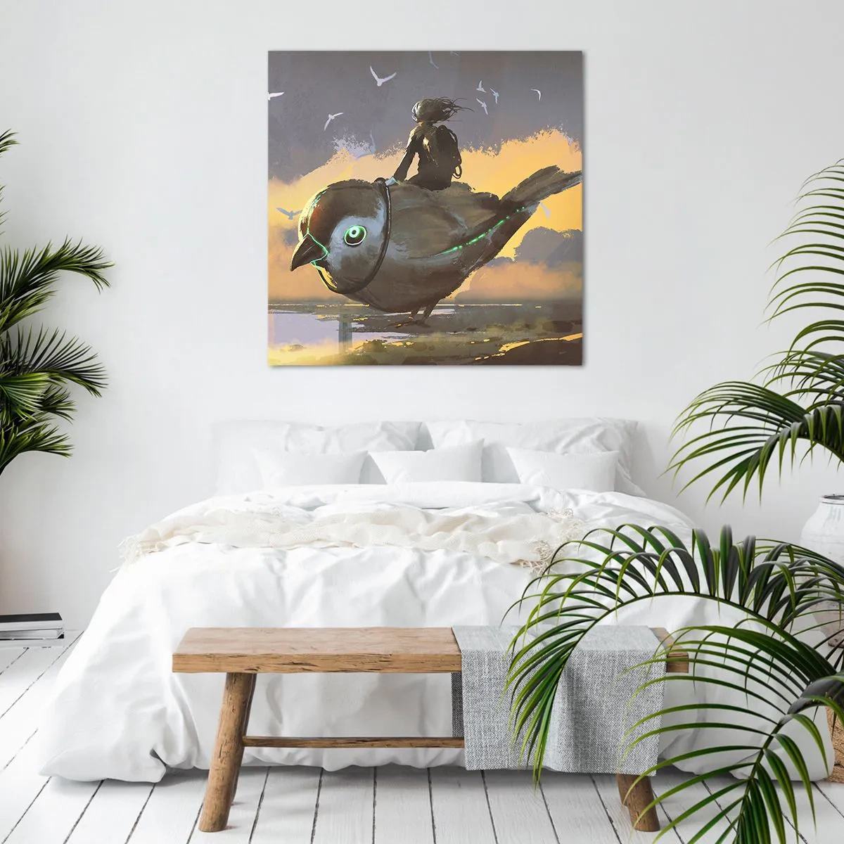 Tablou pe pânză - O oprire într-o călătorie fantastică - 70x70 cm