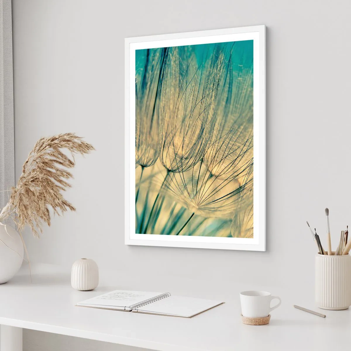 Poster în ramă albă - Așteptând vântul - 70x100 cm