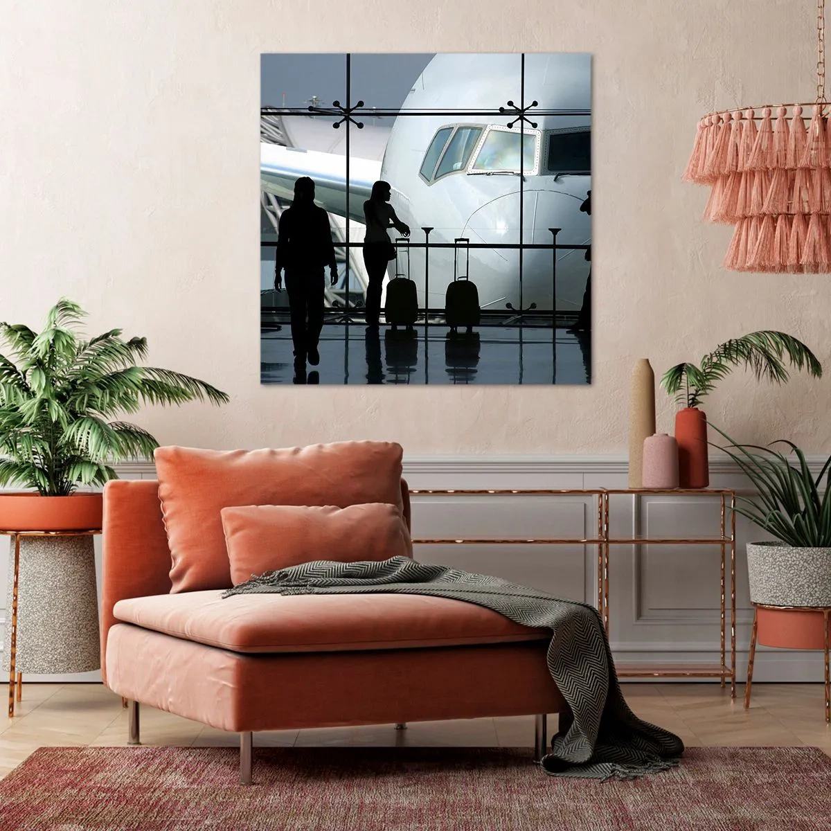 Tablou pe pânză - Vis a vis la aeroport - 60x60 cm