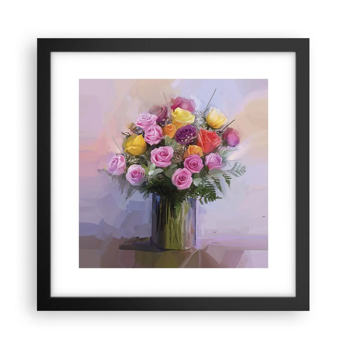Poster în ramă neagră - Frumusețe reținută - 30x30 cm
