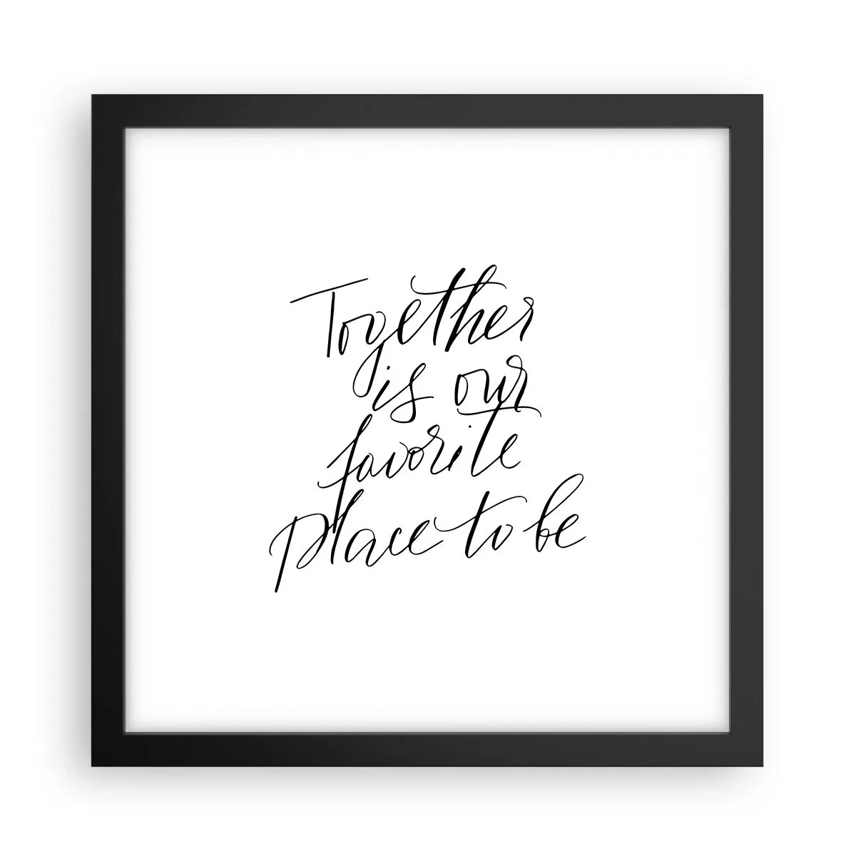 Poster în ramă neagră - O simți și tu? - 30x30 cm