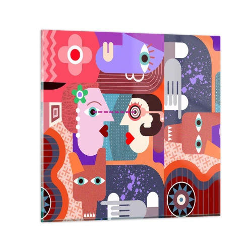 Tablou pe sticlă - Ochi în ochi - 50x50 cm