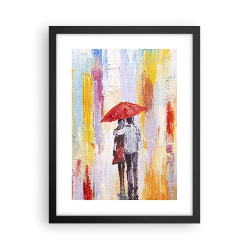 Poster în ramă neagră - Să plouă în continuare - 30x40 cm