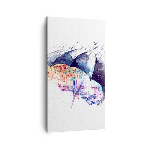 Tablou pe pânză - Plimbare în ploaie - 45x80 cm