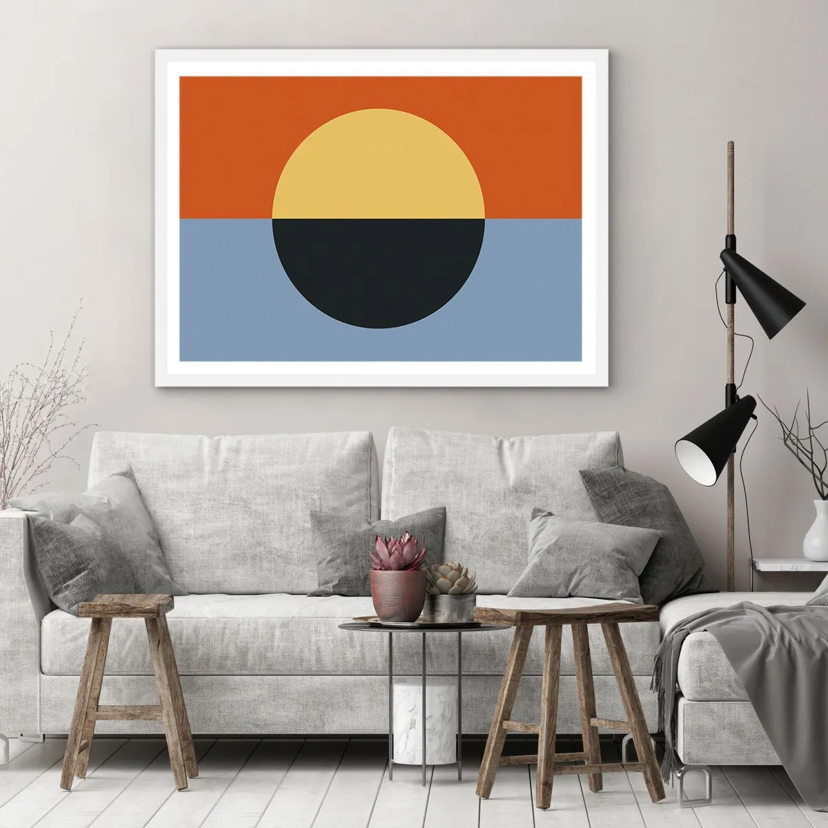 Poster în ramă albă - O compoziție de căldură și răcoare - 50x40 cm