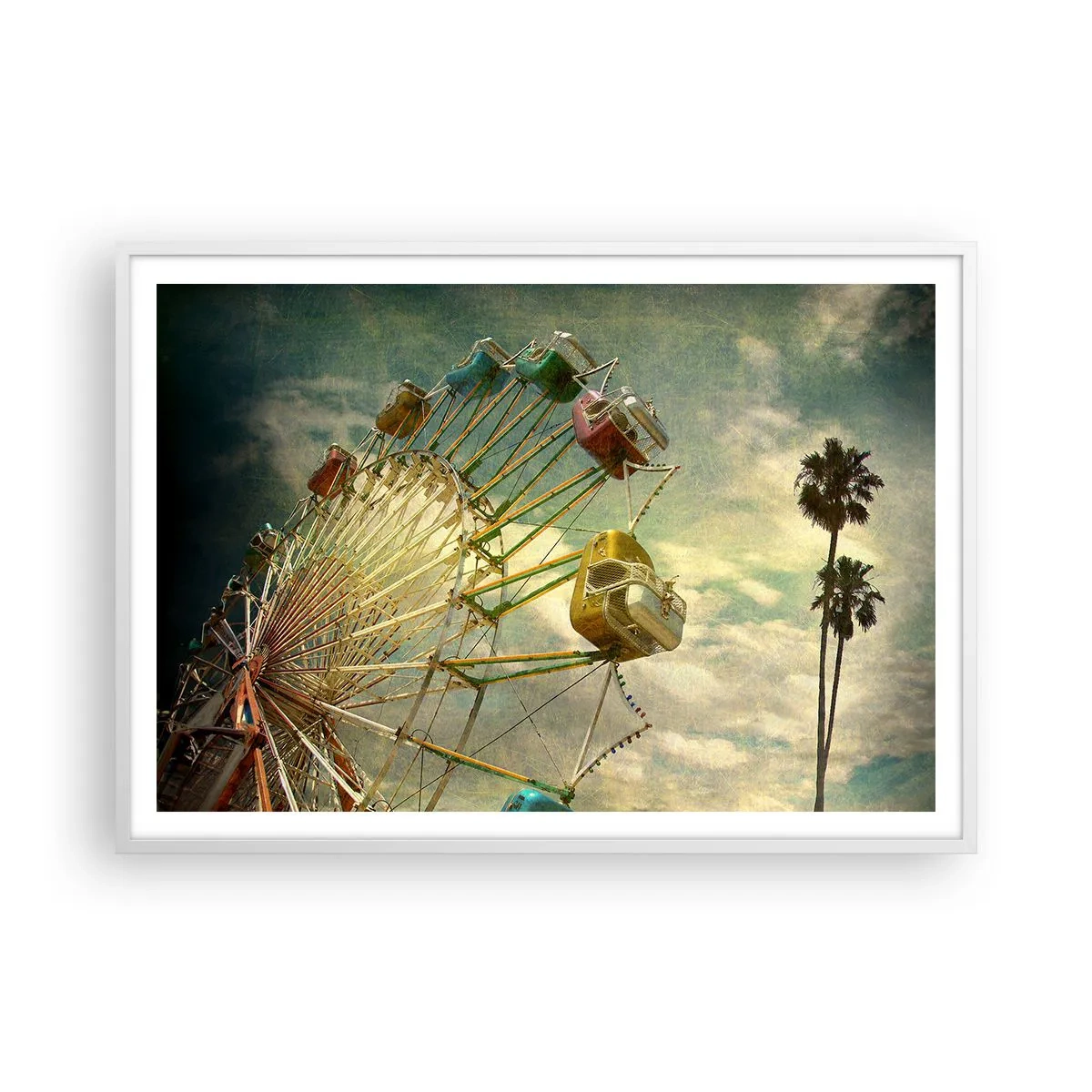 Poster în ramă albă - Hai la distracție… - 100x70 cm