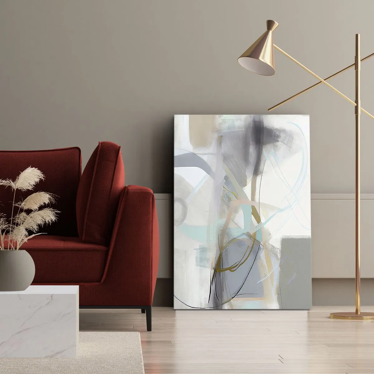 Tablou pe pânză - Abstracție cețoasă - 45x80 cm